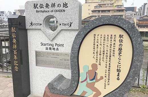 馬拉松接力賽之碑（京都三條大橋）